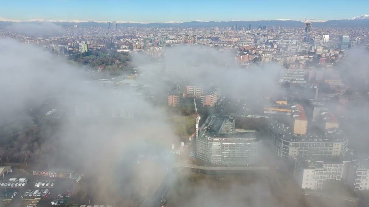 Nebbia a Milano zona sud 15 febbraio