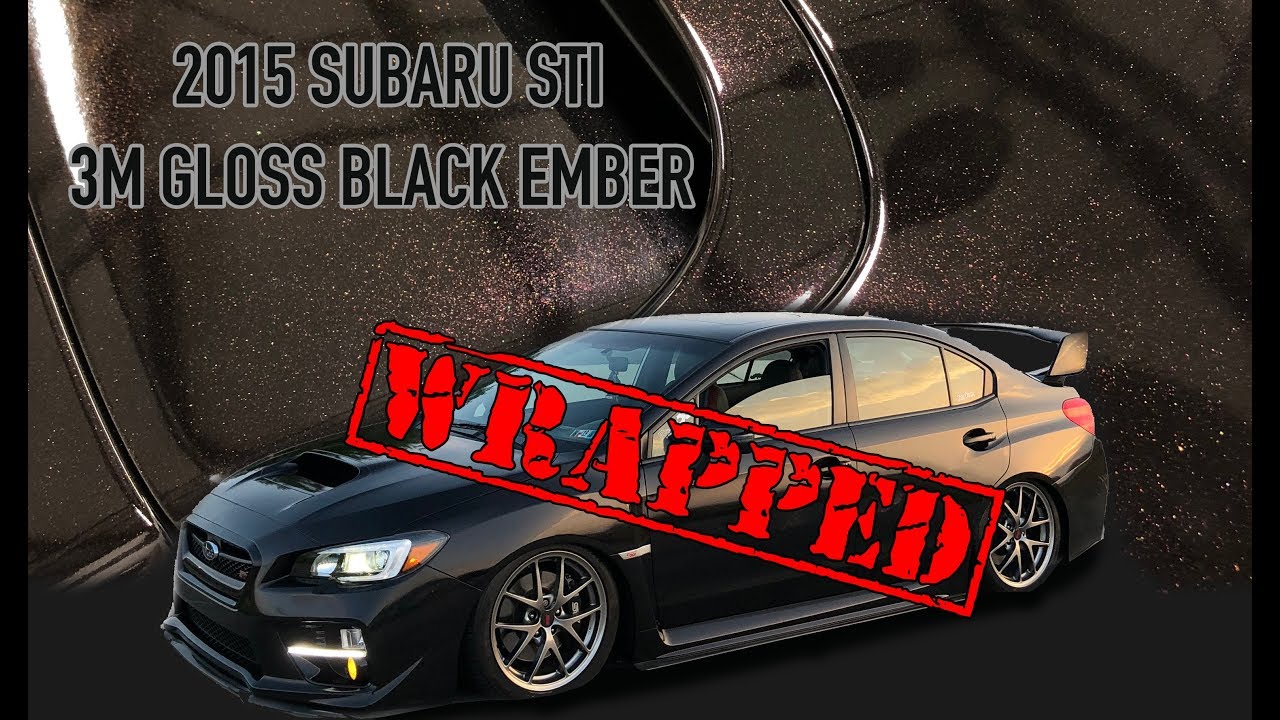 SUBARU STI GETS WRAPPED EMBER BLACK!
