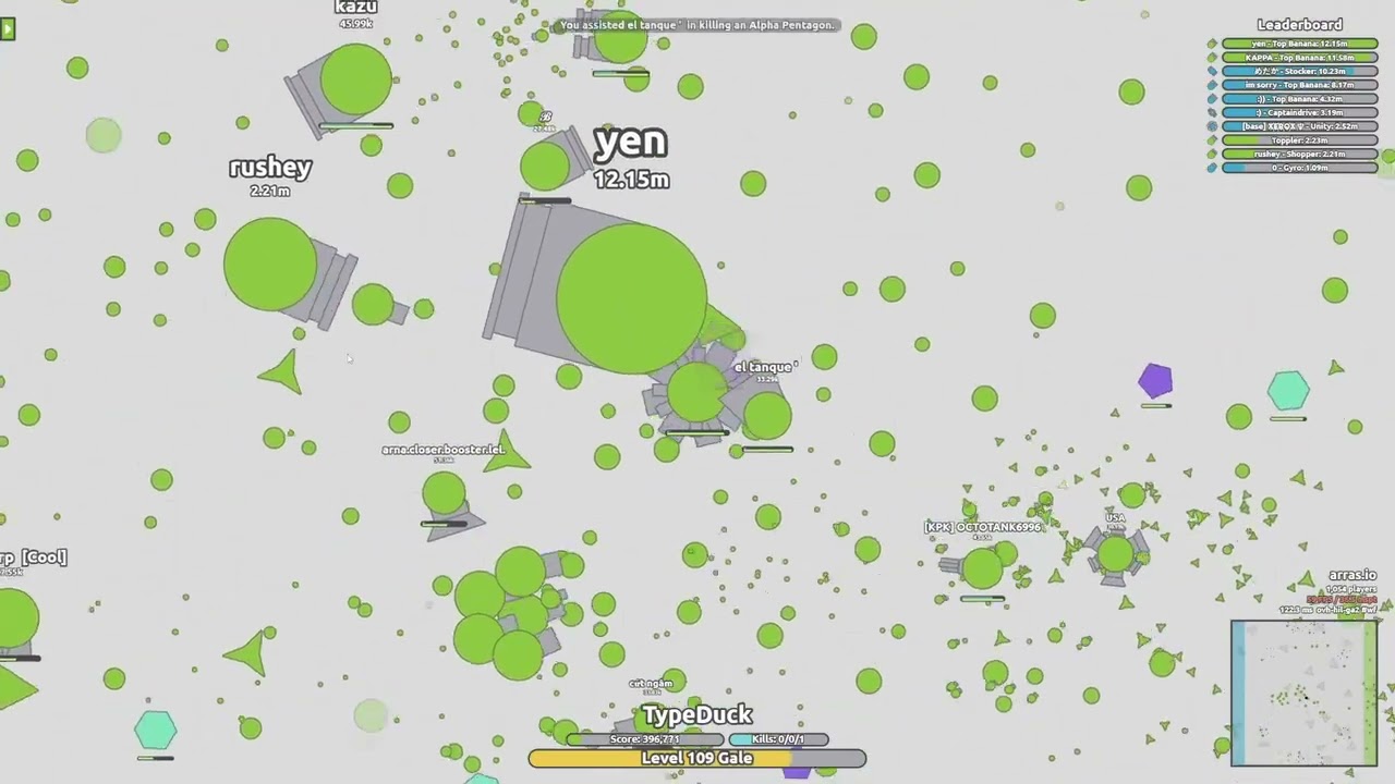 I KILLED A 10+ MILLION SCORE PERSON IN GROWTH ARMS RACE (Arras.io)