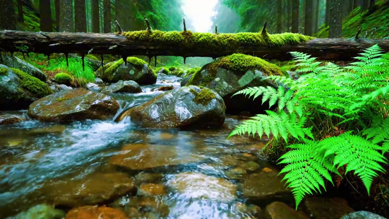 Relaxing Forest Sounds 🌿 Flowing Water & Gentle Birdsong for Deep Sleep