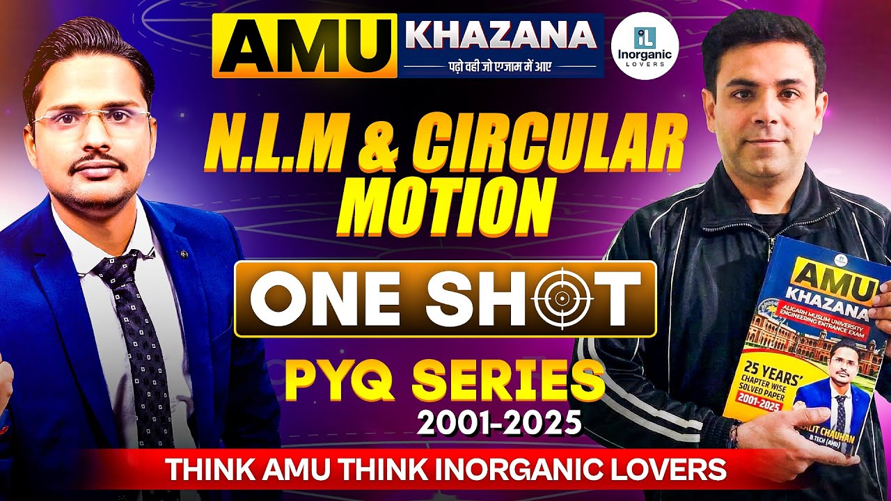 N.L.M & CIRCULAR MOTION AMUEEE PYQS 2001-2025|N.l.m one shot for amu btech 2026|physics pyqs amueee