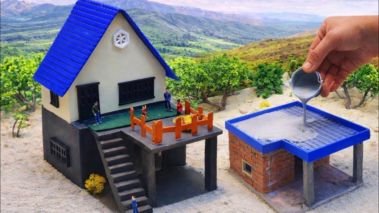Watch Me Build a Mini House with Bricks Like a Real One