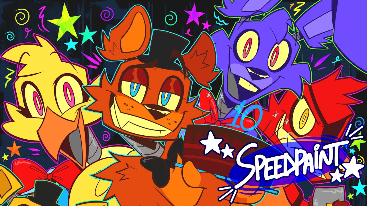 ★ 10 YEARS AT FREDDY'S ★ - [ FNAF 10TH ANNIVERSARY SPEEDPAINT]