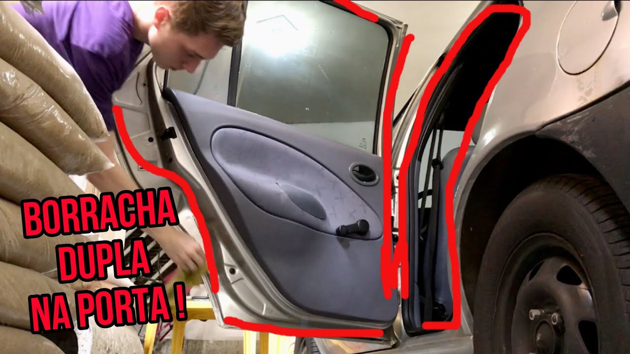 Adaptando borrachas do novo FORD KA no fiesta MK4 / COLOCANDO BORRACHA DE GUARNIÇÃO DUPLA
