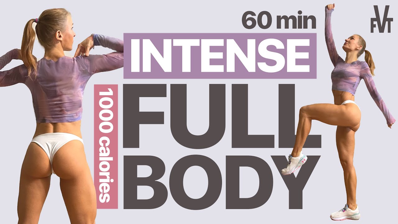 60 Min FAT BURN HIIT CARDIO - INTENSE Full Body Workout - for fat loss