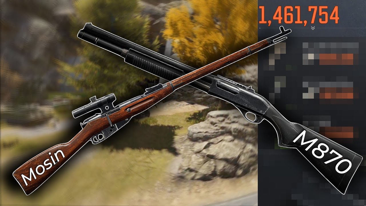 M870 Shotgun and Mosin in Armory - Arena Breakout