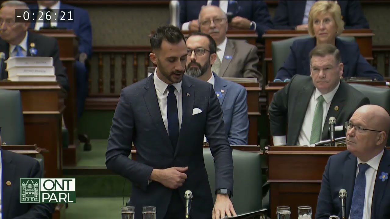 MPP St&eacute;phane Sarrazin to Minister  Lecce 2025/11/19