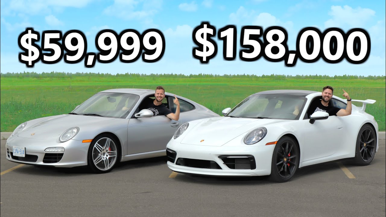 Porsche 911 Carrera S 2020 года с механической коробкой передач против Porsche 911 Carrera S 2010...