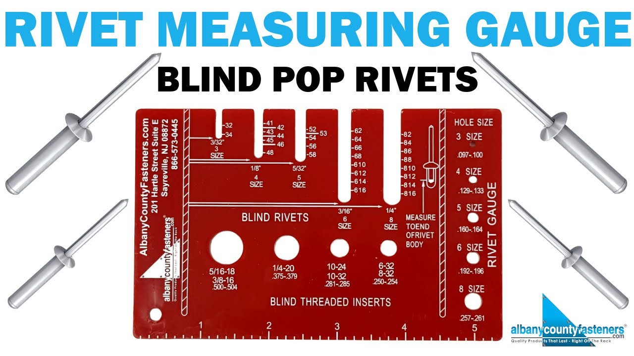 Blind POP Rivet Gauges From Albany County Fasteners | Rivets 101