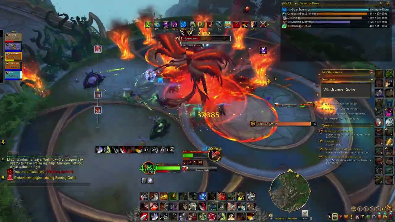 WoW Midnight 12.0.1 colossus arms warrior pve Windrunner Spire Mythic 3
