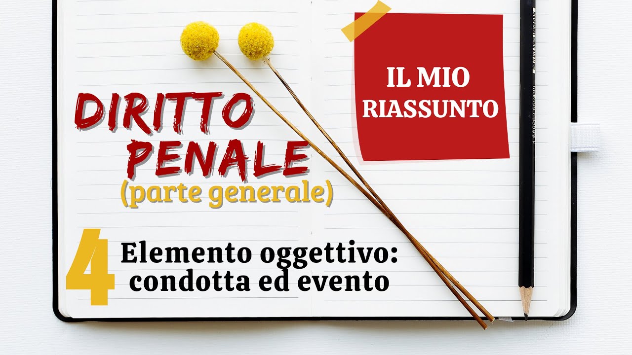 Diritto Penale (parte generale) - Capitolo 4: l'elemento oggettivo del reato