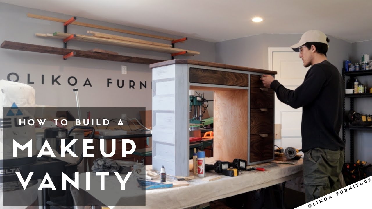 How to Build a Makeup vanity // Custom Furniture Tutorial