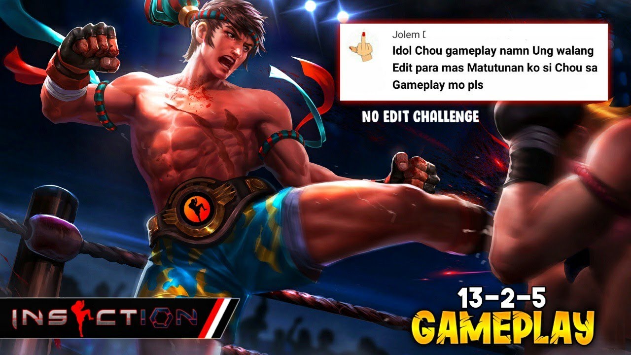 How To Win Easily With Chou? iNSECTiON NO EDIT RANK CHOU GAMEPLAY! | MLBB