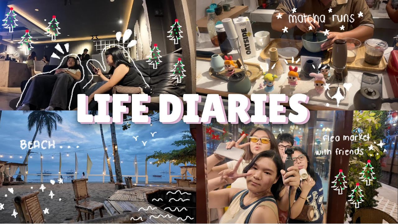 christmas break 🎄 hangouts, matcha runs, beach, rewind