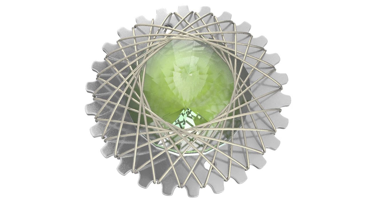 How To Create a Wrapped Gear and Crystal Rivoli Focal