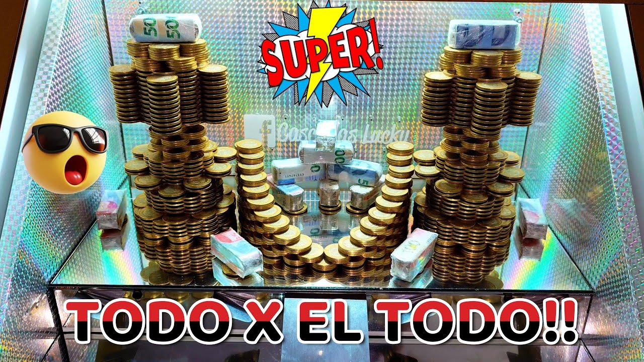 UNA JOYA LAS CAÍDAS!! EMPUJE DE 4X4!! MAQUINA DE $10 #money #dinero #foryou #juegos #monedas #gold