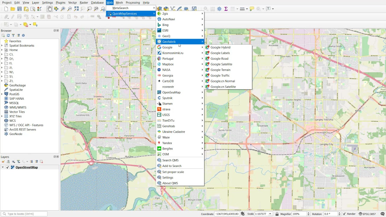 QGIS: Поиск ГИС-данных в Интернете