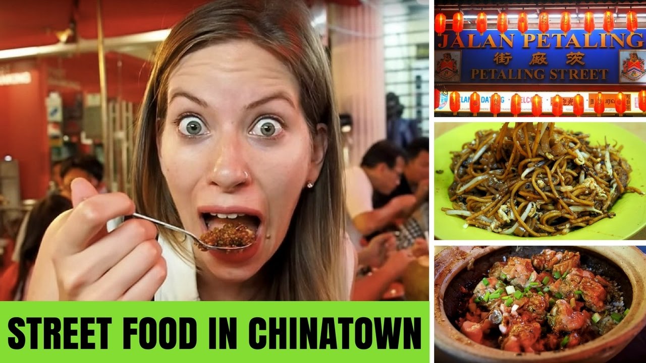 Street Food in Kuala Lumpur, Malaysia at Jalan Petaling Street Night Market in Chinatown