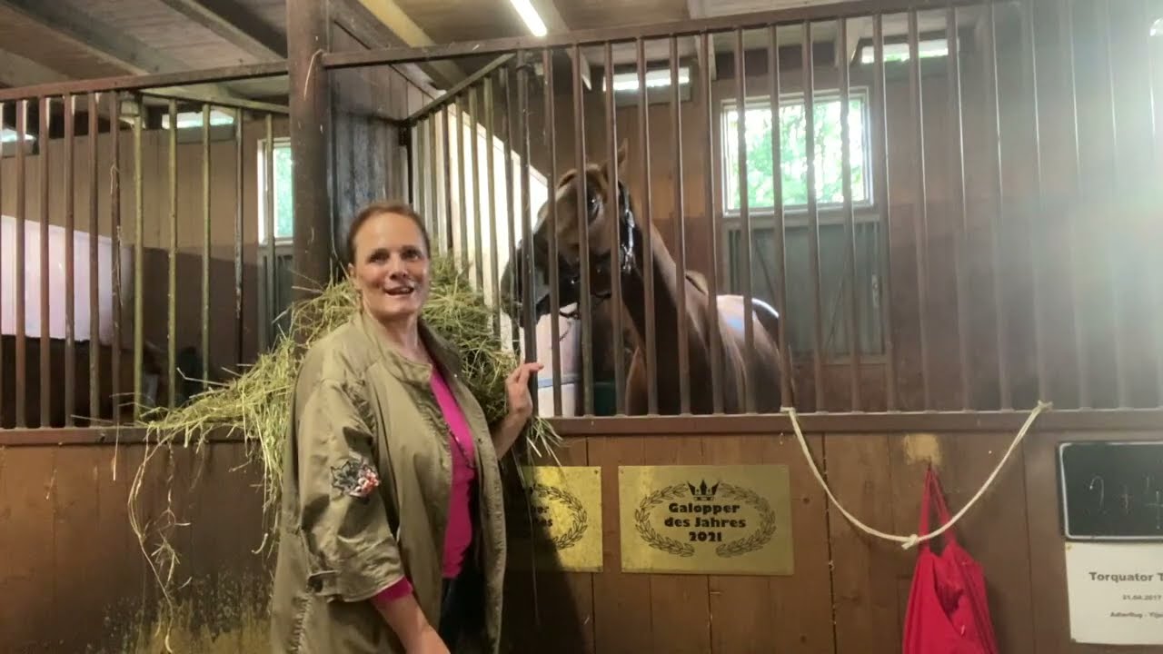 Vor dem Start von Torquator Tasso im 152. Großen Preis von Baden, Gr. I