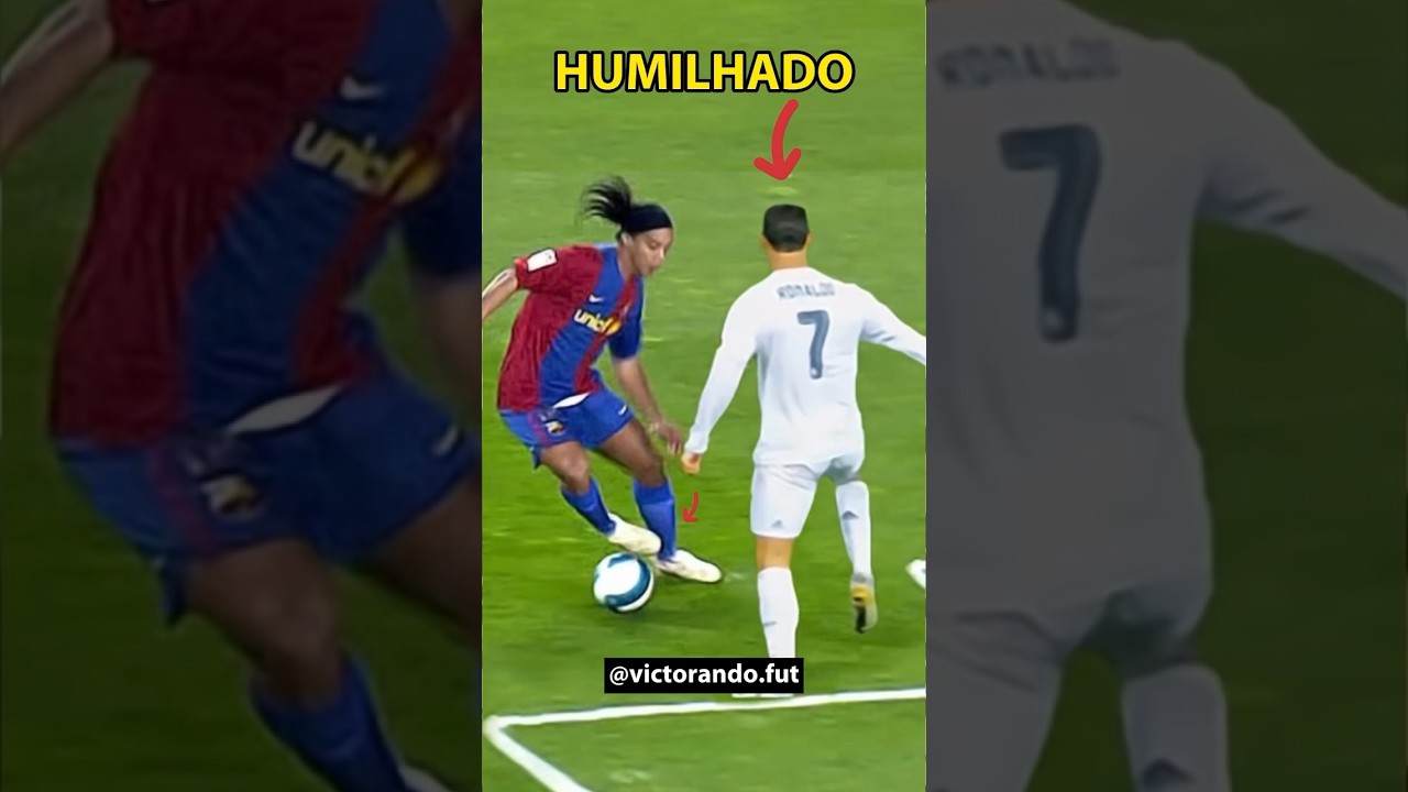 CRAQUES sendo HUMILHADOS pelo RONALDINHO 💀 #futebol #shorts