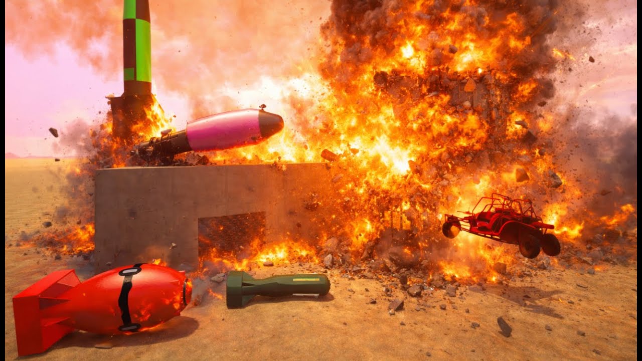 Garry's mod : NUCLEAR Bomb test (Hbomb)!!!!!!!! ☢️☢️