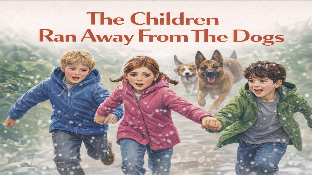 Learn English Through Story \Shadowing and Practice\ Level 1, 2\ The Children Ran Away from the Dogs