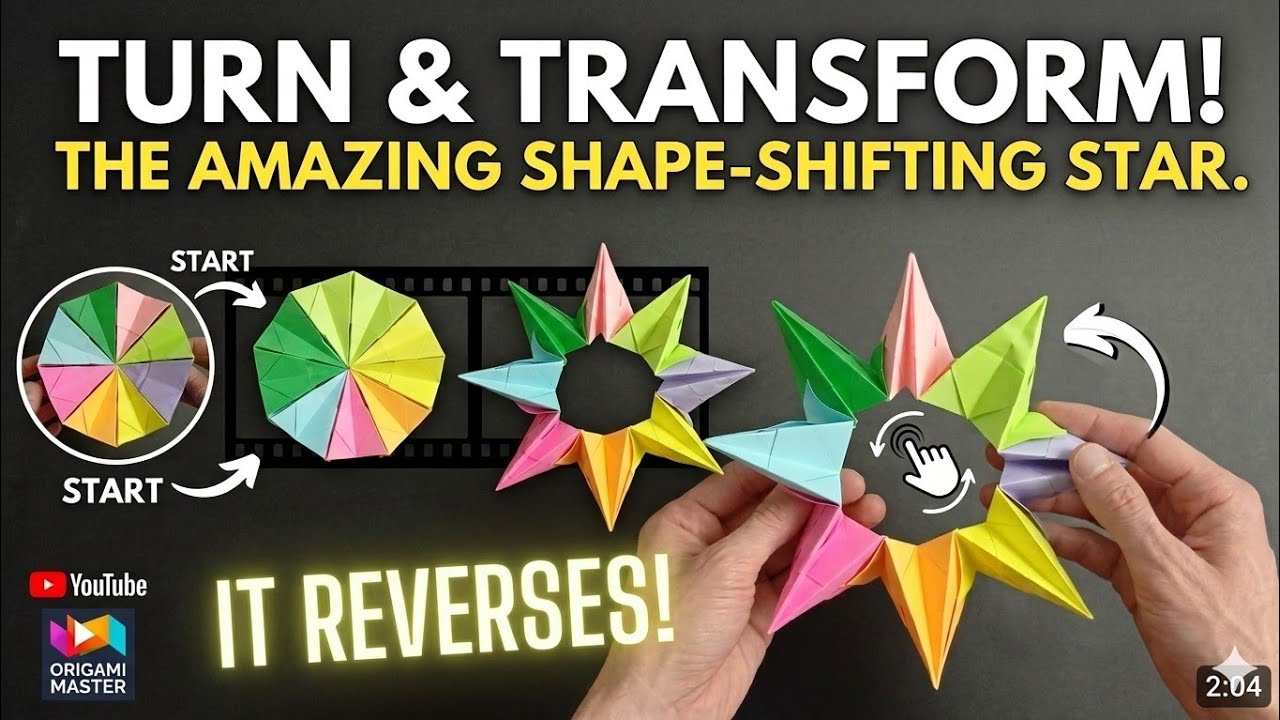 How to Make an Origami Fireworks 🌈 Infinite Loop (Step by Step)