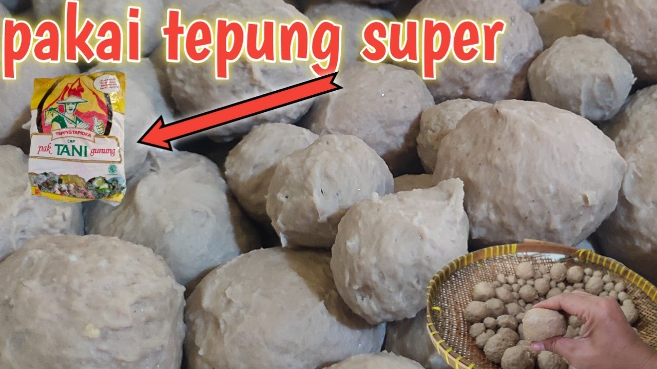 Resep bakso ayam mix sapi dengan tepung super bisa kenyal krez maximal || Johan Bakso