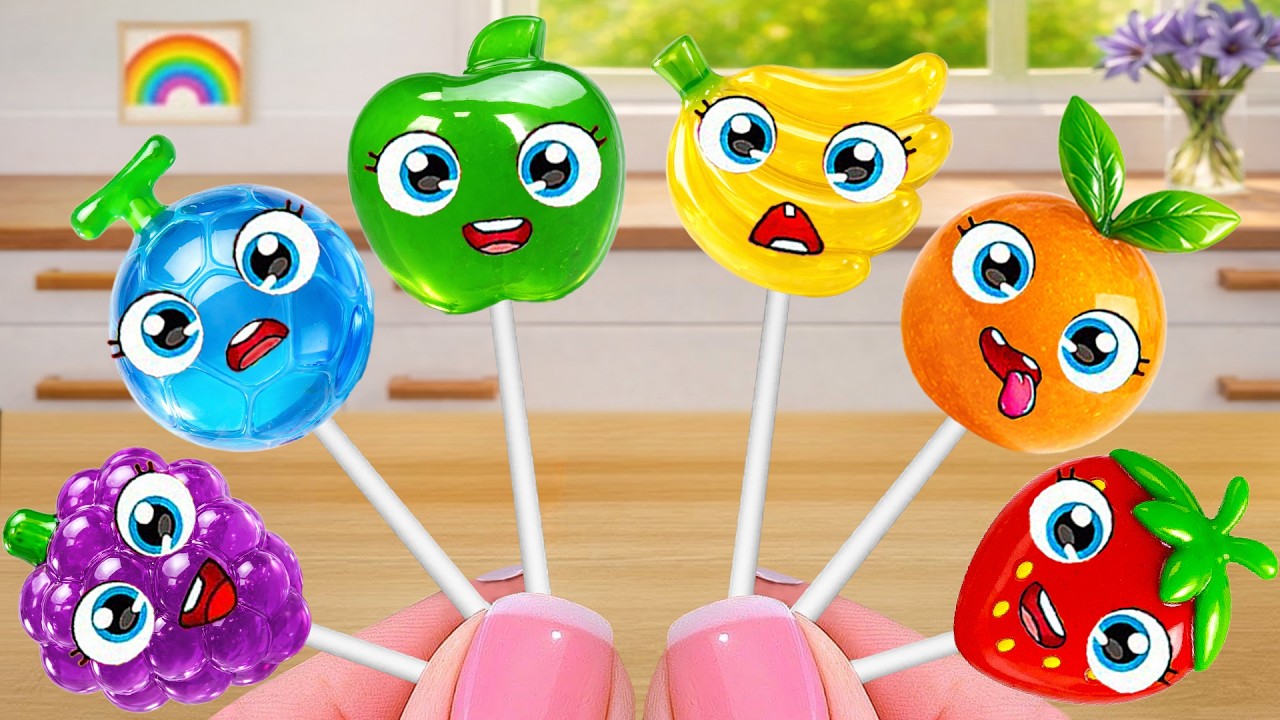 Adorable Rainbow Fruit Lollipops 🌈🍓 Creative Mini Rainbow Fruit Jelly Recipes 💗 Tiny Cake Master