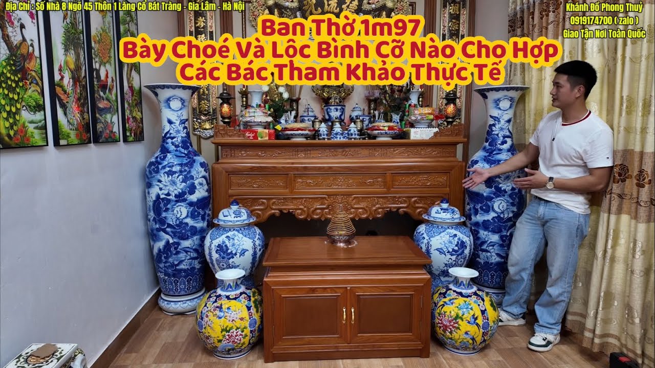 BÀN GIAO BỘ LỘC BÌNH VÀ CHOÉ VỀ GIA CHỦ TẠI HÀ NAM #gomsucaocap  #phongthuy  #battrangvietnam 