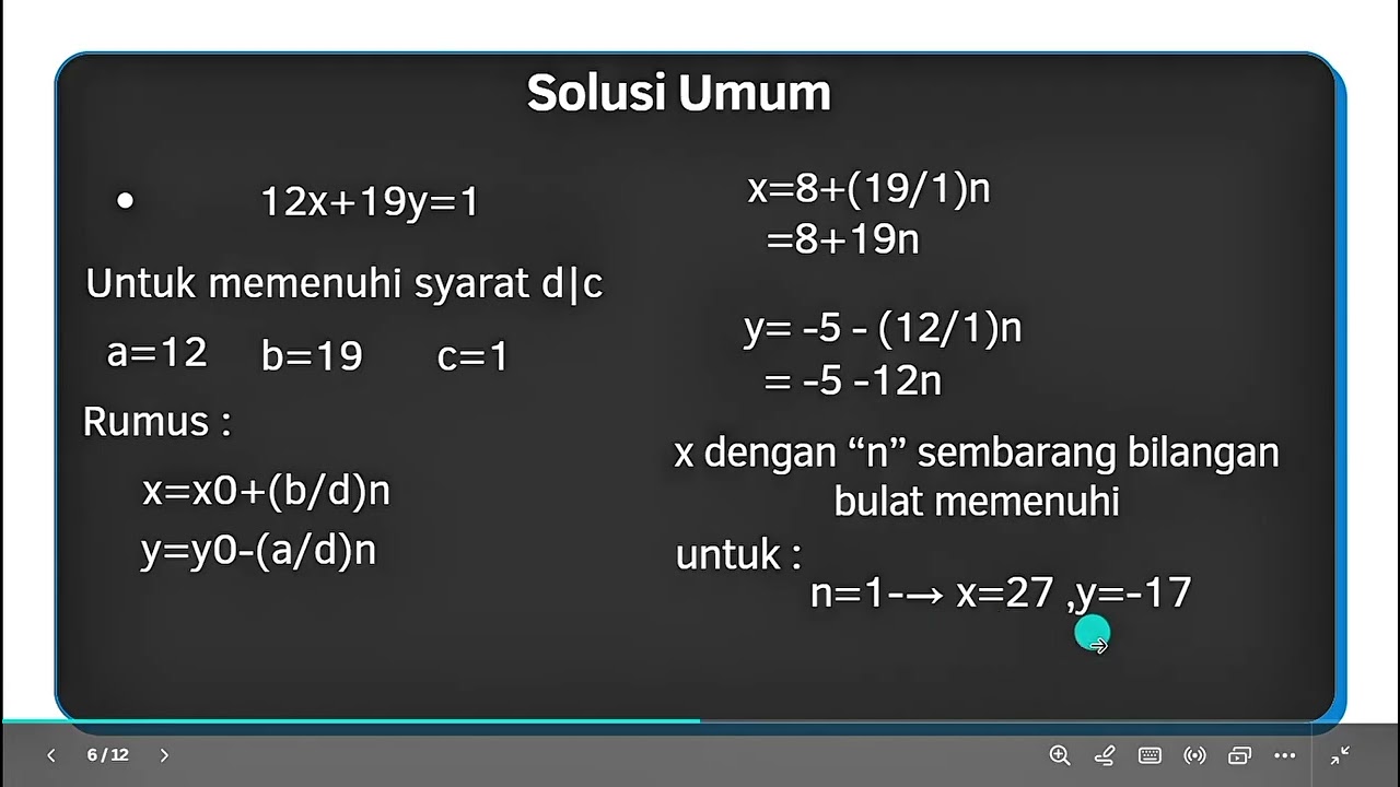 Cara Mudah Menyelesaikan Persamaan Diophantine Linear & Soal Cerita | Teori Bilangan