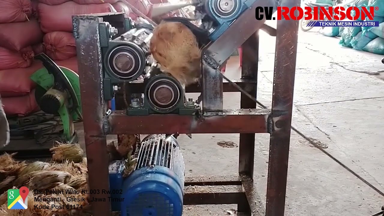 mesin kupas serabut kelapa