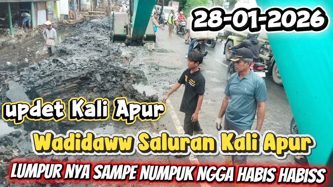 Wadidaww‼️Saluran Kali apul Lumpur nya ngga main Main Ngga Ada Habis nya teman teman #kdm 