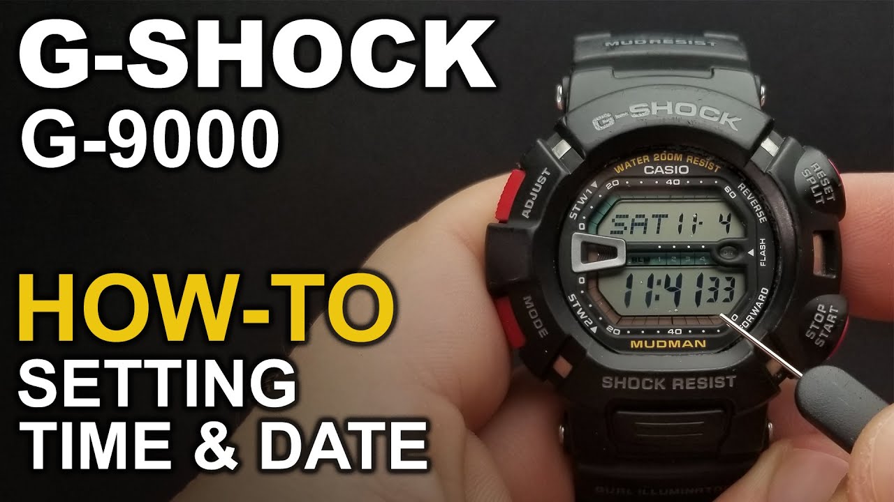 Gshock G-9000 Mudman - Setting Time and Date - Module 3031