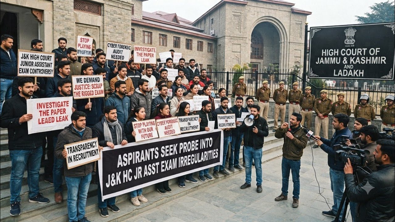 J&K High Court Junior Assistant Exam// Controversy Over Paper Distribution Issue Regarding