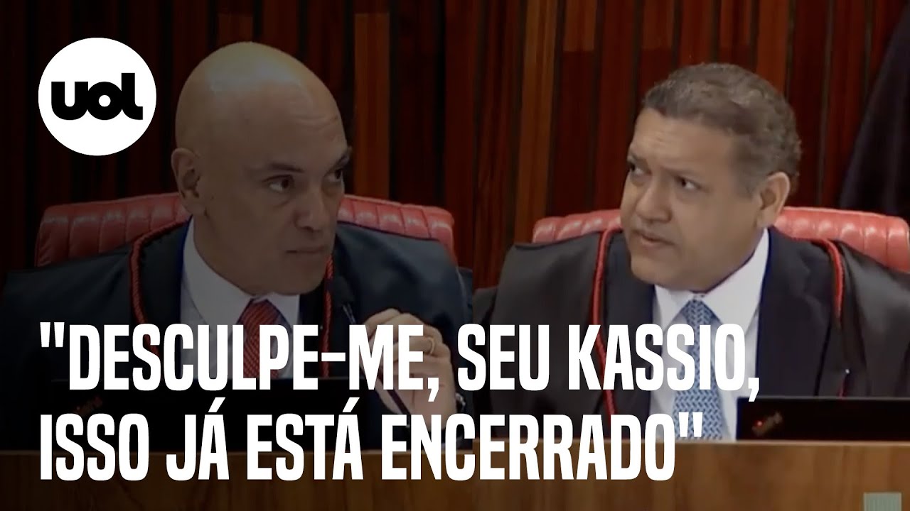Alexandre de Moraes interrompe Nunes Marques durante fala sobre caso Celso Daniel