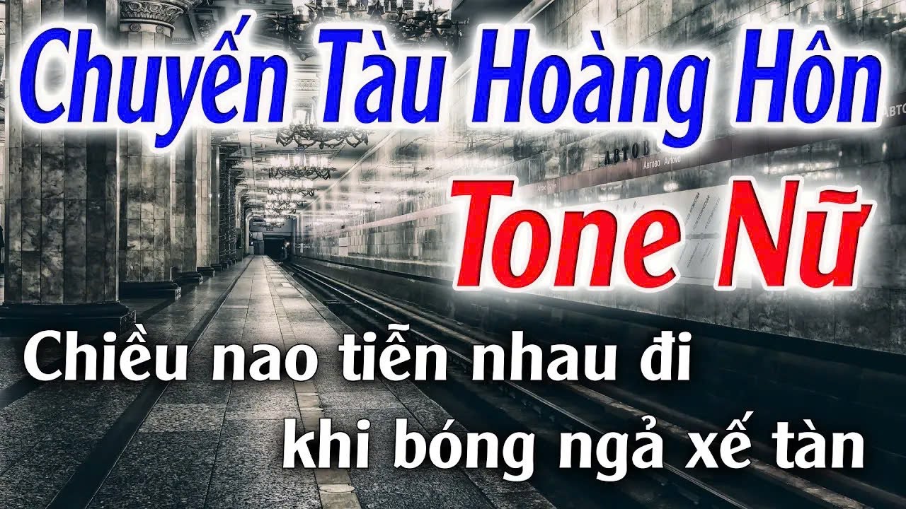 Chuyến Tàu Hoàng Hôn Karaoke Tone Nữ  Am  Đăng Khôi Karaoke - Beat Phối Mới