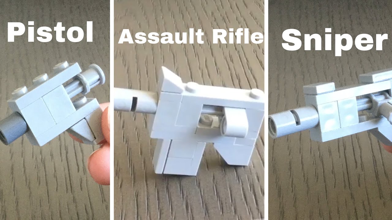How to Build 3 Working LEGO Guns! (Easy)