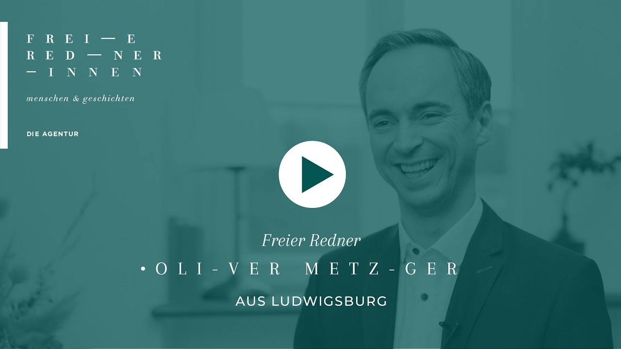 Freier Redner Oliver Metzger aus Ludwigsburg f&uuml;r Eure Freie Trauung, Trauerfeier o. Willkommensfest