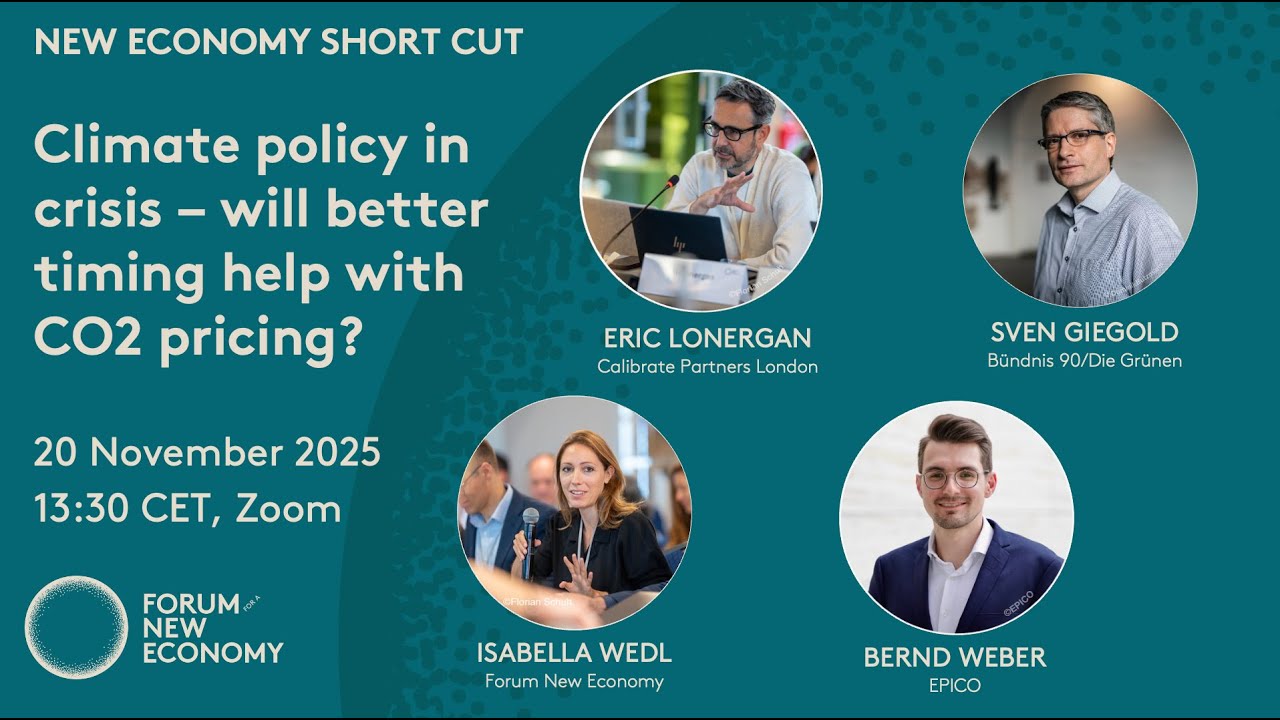 New Economy Short Cut | Climate policy in crisis: will better timing help with CO2 pricing?