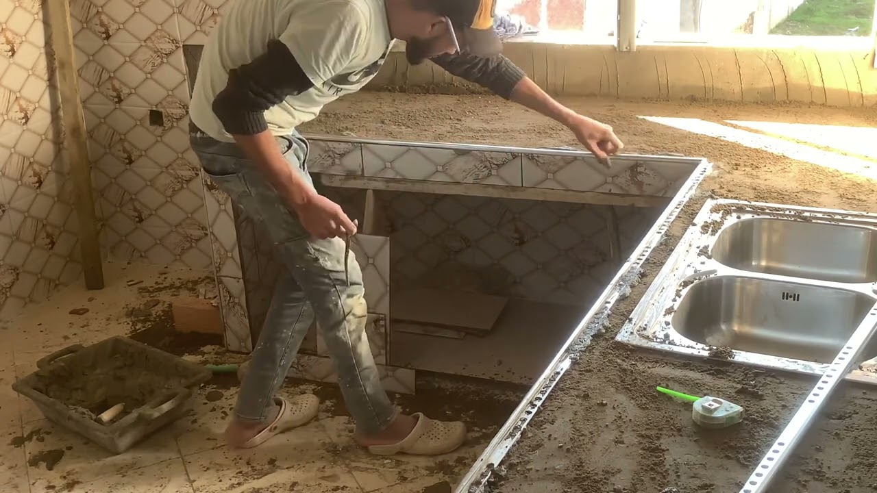 تركيب باكيط زليج بوطاج المطبخ بطرية جميلة 👍