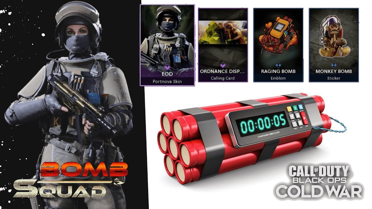 Bomb Squad Bundle - EOD Portnova Skin and MORE (Call Of Duty Black Ops: Cold War and Warzone)