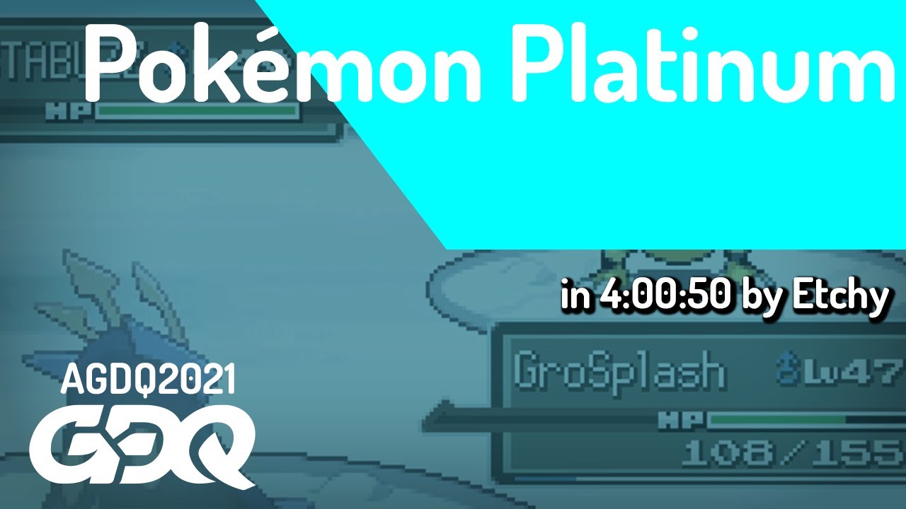 Pokémon Platinum by Etchy in 4:00:50 - Awesome Games Done Quick 2021 Online