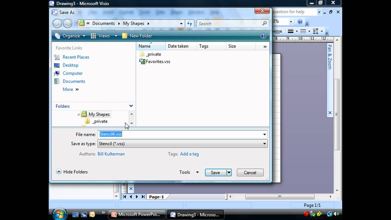 Creating a New Stencil in Visio