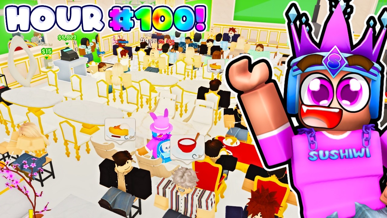 I Spent 100 HOURS Building MAX LEVEL Restaurant In Roblox Run a Restaurant...