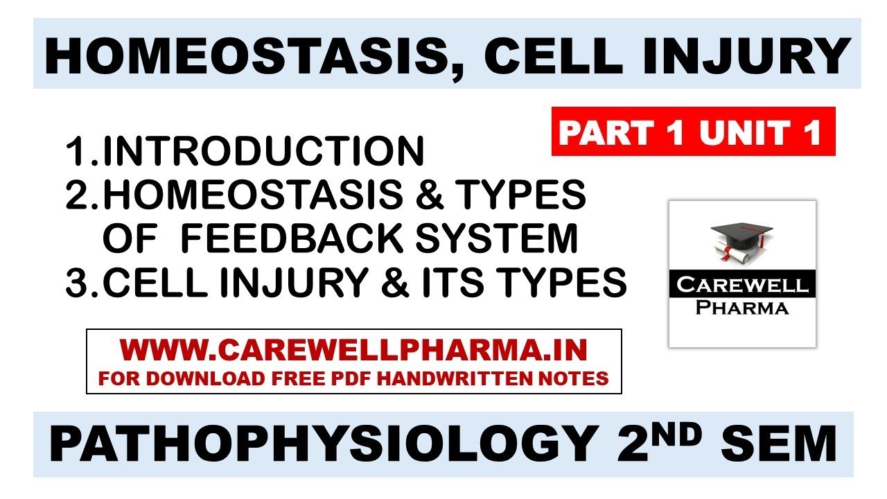 Homeostasis | Cell Injury | Feedback System | Part 1 Unit 1 | Pathophysiology B Pharm 2nd Semester