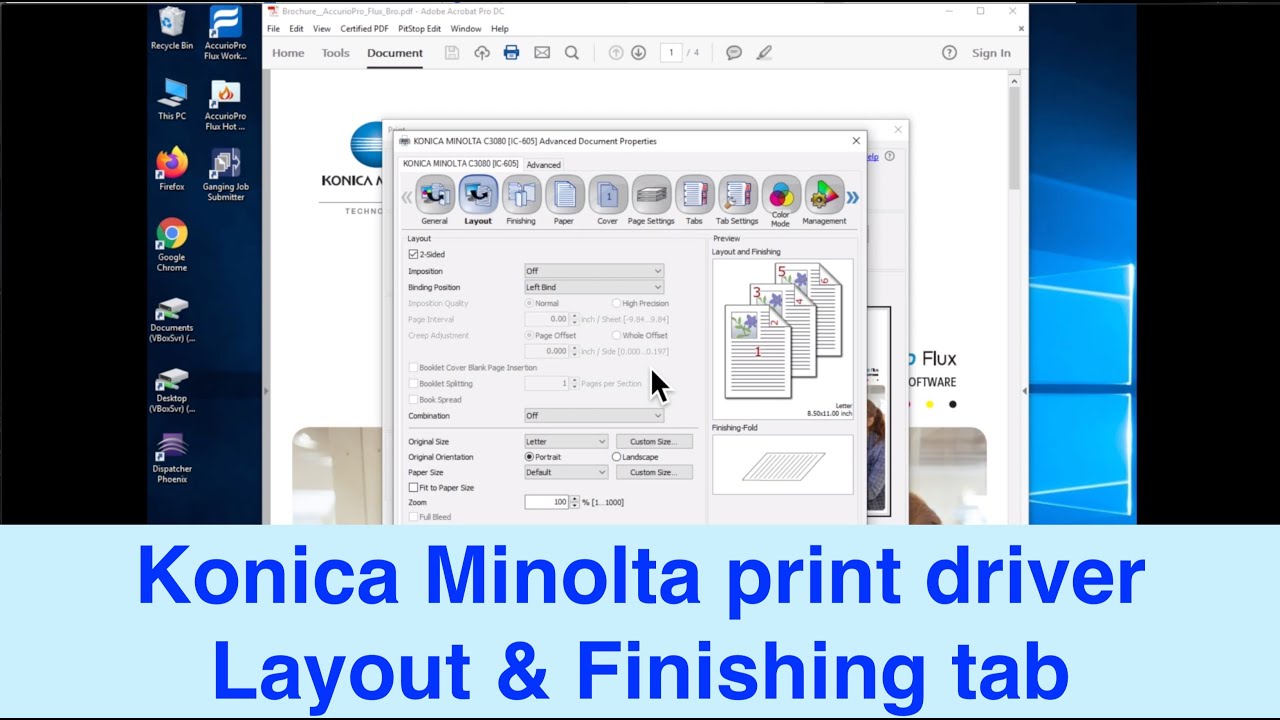 IC-605 print driver Layout & Finishing