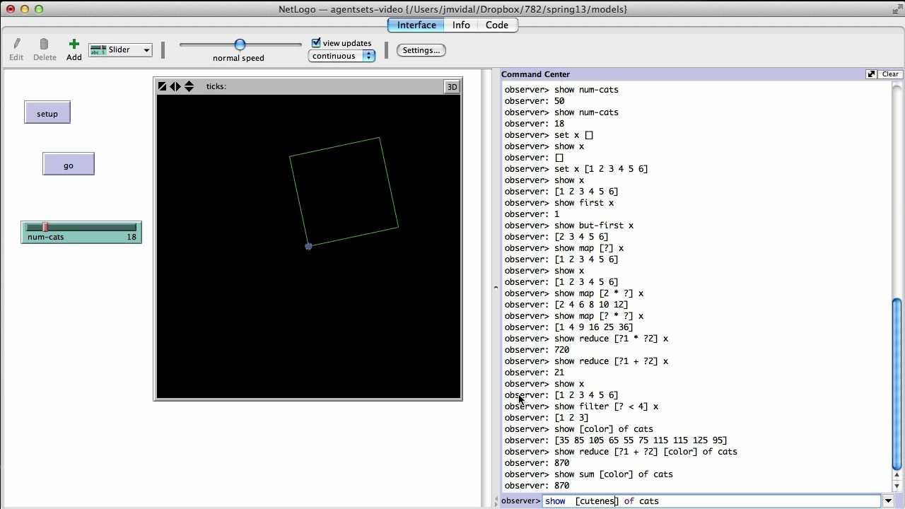 NetLogo Introduction: Turtles Patches Agentsets and Lists