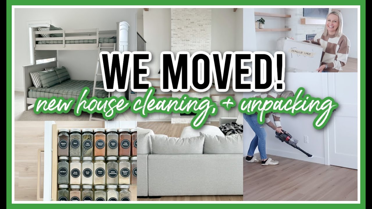 WE OFFICIALLY MOVED IN! | NEW HOUSE UNPACKING + CLEANING 2023