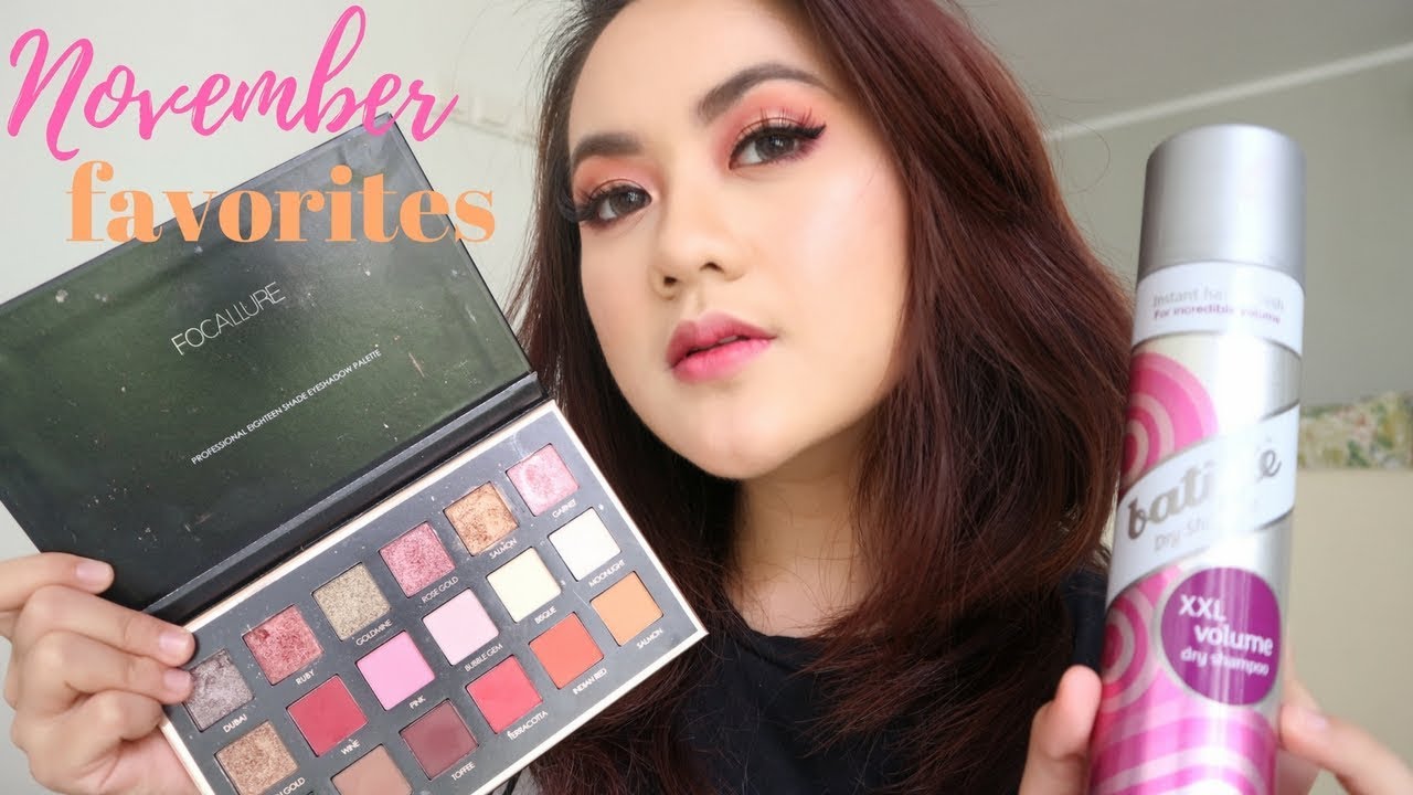 Monthly Favorites - November 2017 | Focallure Eyeshadow, Sisir anti kusut, Batiste Dry Shampoo
